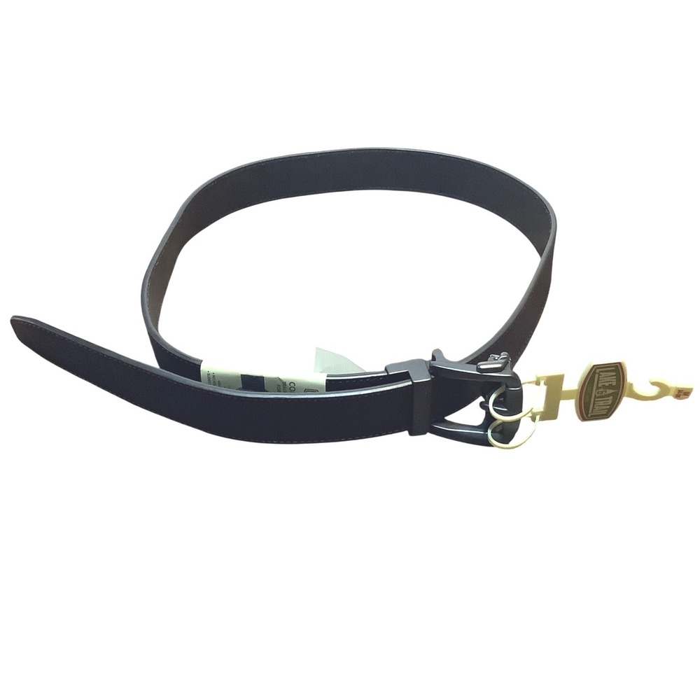 Lake & Trail Men Leather Belt Track Lock Comfort‎ Fit Black Brown M 34-36 NWT